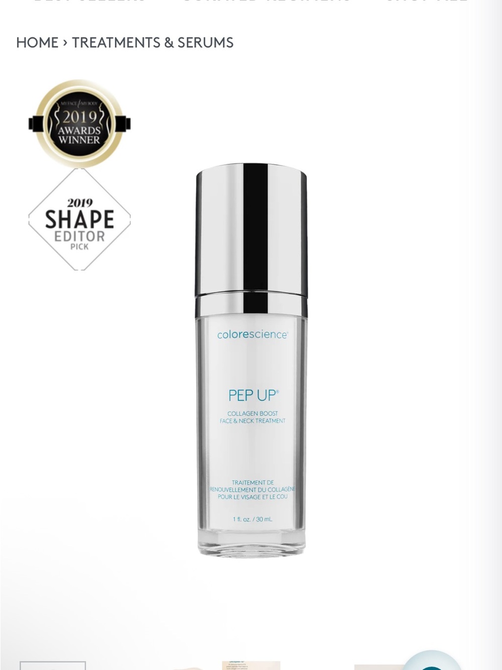 New Pep Up Collagen Boost Face & Neck Treatment